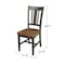 International Concepts San Remo Splatback Chair, Set of 2 Chairs, Hickory/Washed Coal C45-10P - alternate 10